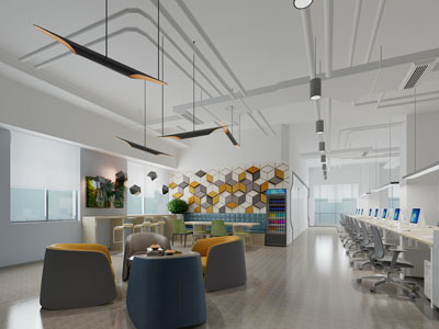 现代办公接待区、洽谈区