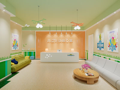 现代培训机构大堂前台接待区