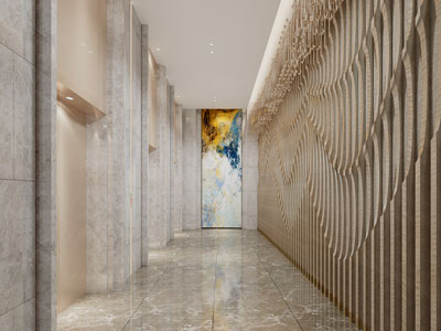 新中式电梯间过道