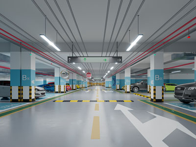 现代地下停车场