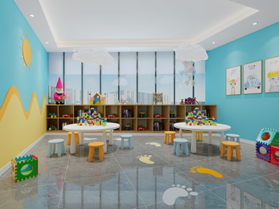 北欧幼儿园活动教室3d模型 北欧幼儿园活动教室