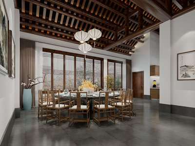 新中式酒店包厢包间