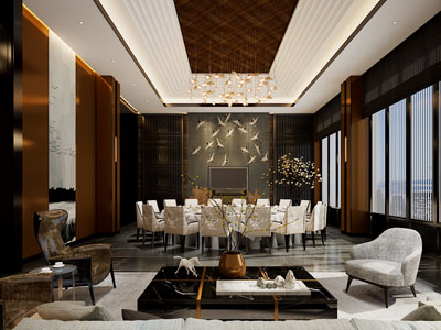 新中式酒店包厢包间