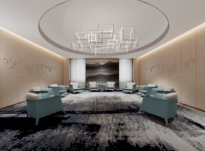 新中式贵宾室、接待厅