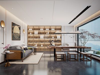 新中式董事长、经理办公室