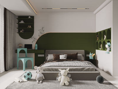 现代卧室、儿童房