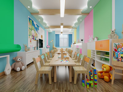 北欧幼儿园活动教室3d模型 北欧幼儿园活动教室