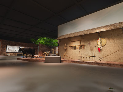 中式民宿农具展厅展览