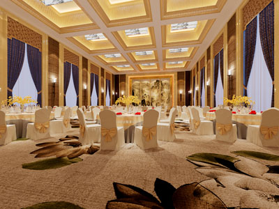 新中式酒店大堂宴客厅、就餐区