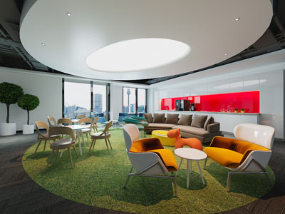 后现代茶水间、休闲接待区