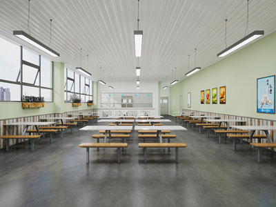 现代食堂就餐区