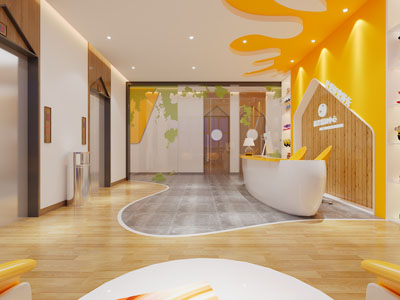 现代培训机构前台接待区