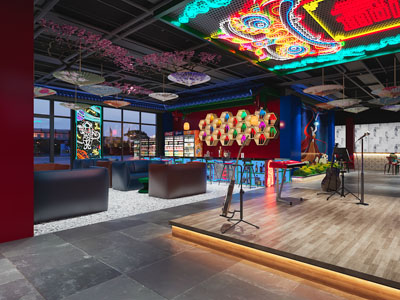 工业loft酒吧舞台