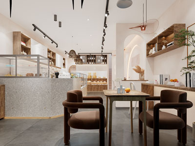 侘寂风咖啡面包蛋糕甜品店