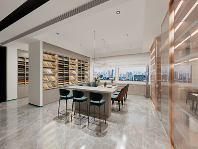 现代瓷砖、饰板专卖店