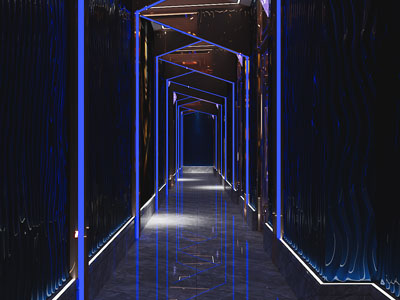 后现代KTV走廊过道