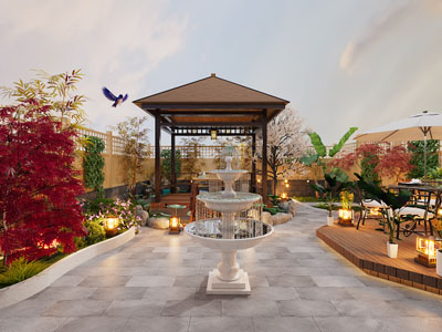 中式庭院景观园艺小品