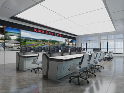 后现代监控室指挥中心