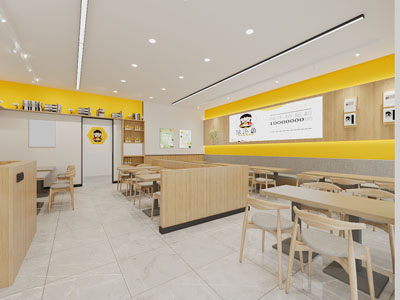 北欧饭店餐馆就餐区