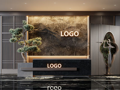 中式大堂前台接待区