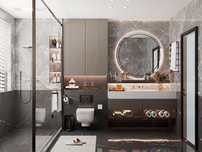 新中式卫浴间、洗手间