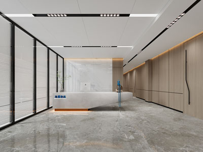 现代大堂前台接待区