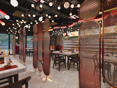 工业loft饭店餐馆就餐区