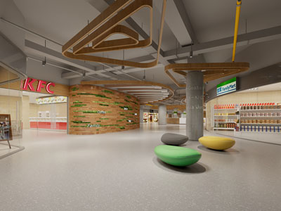 工业loft商场、购物广场3d模型 工业loft商场、购物广场