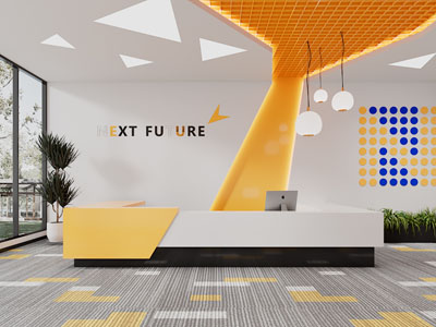 现代大堂前台接待区