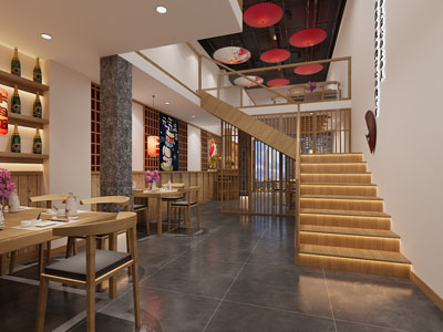 日式饭店餐馆就餐区料理店