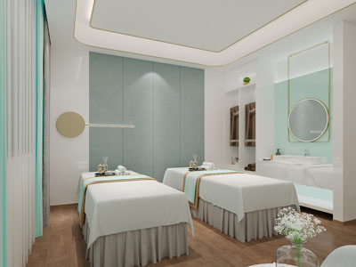 现代美容按摩院3d模型 现代美容按摩院