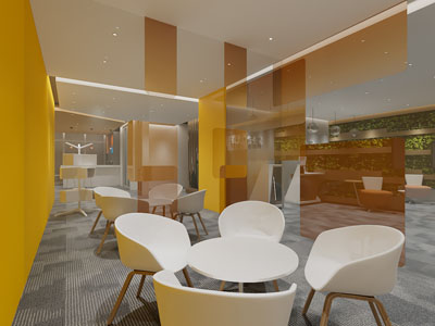 现代大堂前台接待区