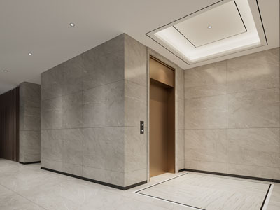 现代电梯间