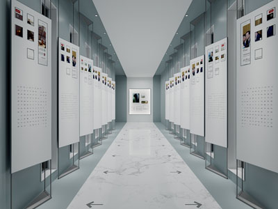 现代走廊过道展厅展览