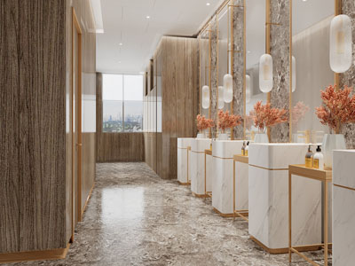 现代轻奢公共卫生间、洗手间