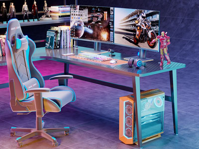 现代电竞游戏桌椅组合