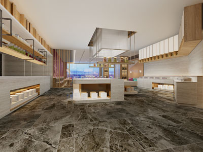 现代自助饭店餐馆就餐区