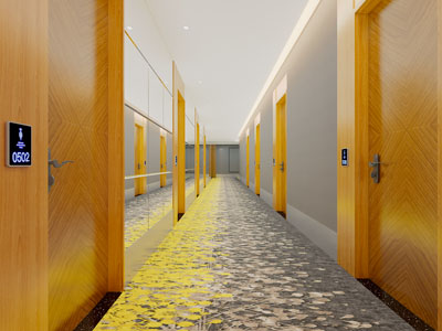 现代酒店过道