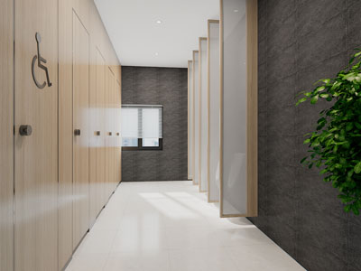 现代公共卫生间