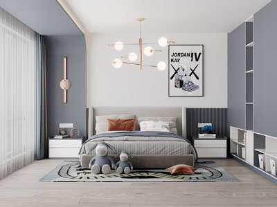 现代轻奢卧室、儿童房