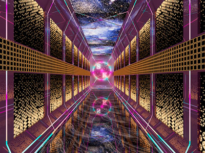 后现代KTV走廊过道