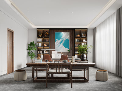 新中式茶室书房