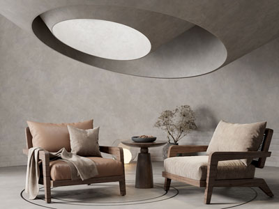 侘寂风休闲椅子