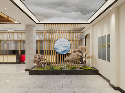 新中式大堂前台接待