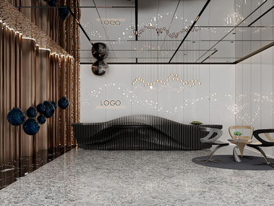 后现代大堂前台接待区