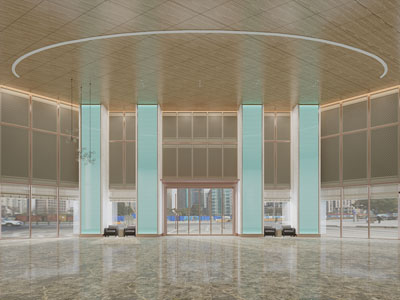 现代酒店大堂前台接待区