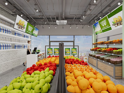 工业loft生鲜便利店百货超市
