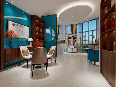 现代礼品展厅展览接待区