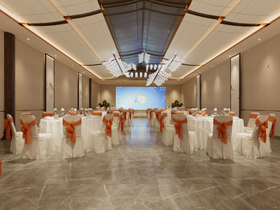 新中式酒店宴客厅、就餐区