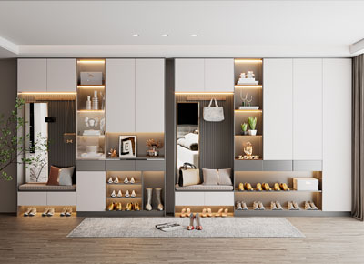 现代玄关装饰鞋柜